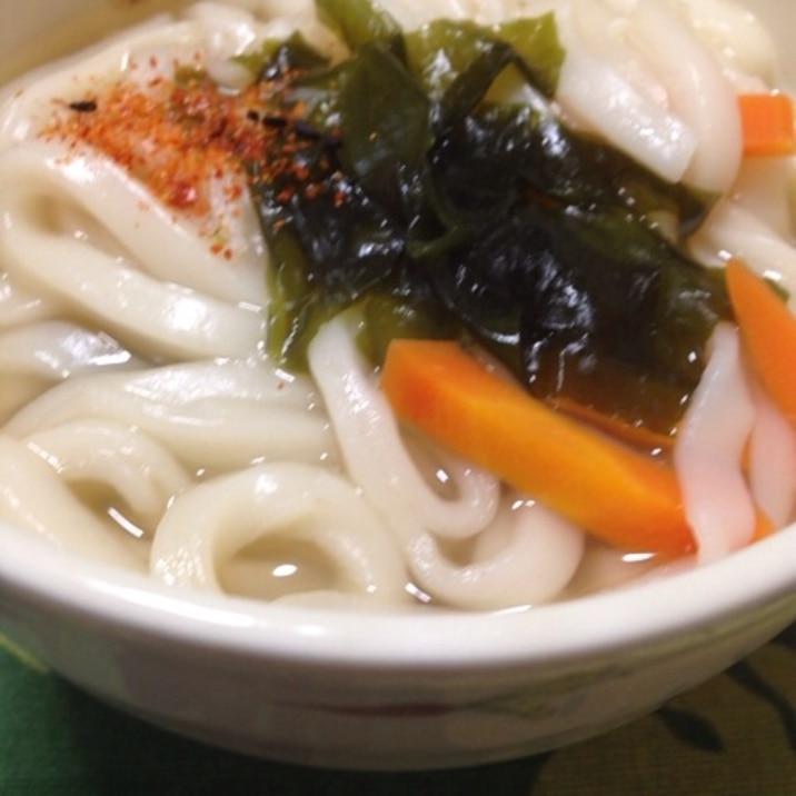 わかめと人参の、うどん(*^^*)☆